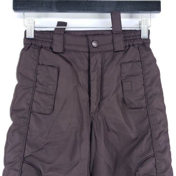 Rothschild Insulated Snow Pants Youth Size Small 4 Brown Side Zip Leg - Picture 2 of 7